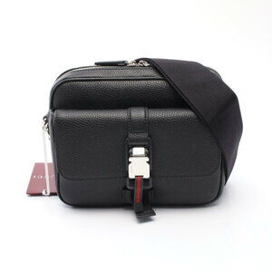 Gucci Web Stripe Shoulder Bag Leather Black